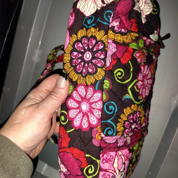 Vera Bradley Pink and Brown Floral Shoulder Bag - Picture 5 of 9